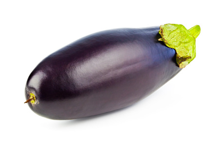 30999842 - one purple eggplant isolated on white background