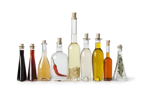 various bottles of oils and vinegars